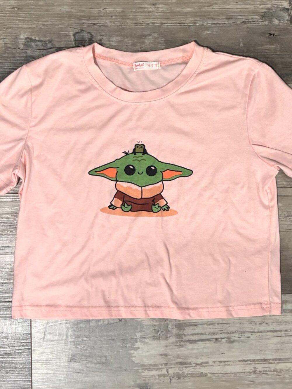 Mandalorian Baby Yoda Grogu Pink Tee Youth Kids Graphic Star Wars Shirt